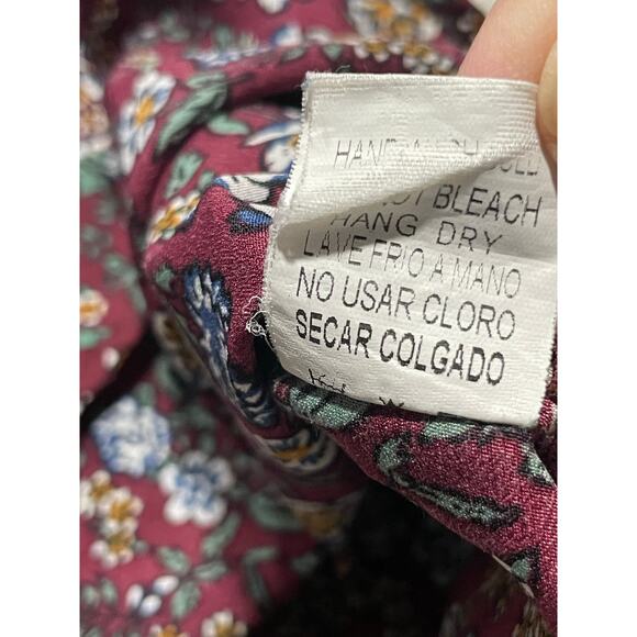 Zenobia Floral Shirred Blouse Top Sleeveless Women's Plus Size 2XL Red ZB9332F - Picture 7 of 7